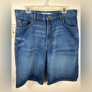 Levi's 569 Denim Shorts Men’s 36 Baggy Loose Fit Distressed Skater Jean Short